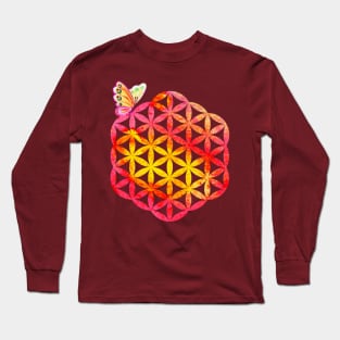 Flower of life, butterfly Long Sleeve T-Shirt